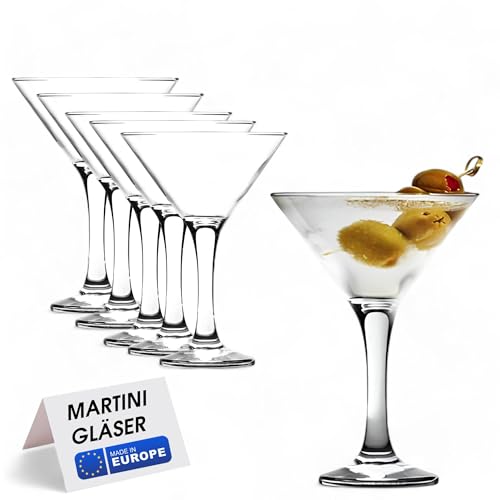 vienberg Martini Gläser Cocktailgläser 175ml | Profi Restauarant Gastroqualität | Martini Cosmopoliten Manhattan Margarita Sidecar Cocktail Glas Gläser Set | Made in Europe (6)