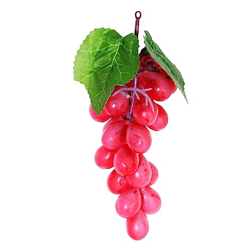 Simulation Obst Modell Dekoration Realistische Trauben Modell Requisiten Künstliche Kunststoff Obst Foto Requisiten Geeignet Für Home Shopping Mall Geschäfte Schreibtisch Container (Red, One Size)