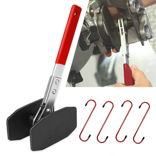 CHANG QI Bremskolbenrücksteller Bremskolben Rückstellwerkzeug 7-Teiliges Set Ratschen-Bremssattelpresse mit 4 Bremsbelag Ersatzhaken Bremssattelwerkzeug für die Reparatur von Autobremsen