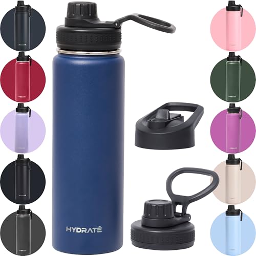 Hydrate Bottles Edelstahl Trinkflasche - 700 ml - Wasserflasche - Trinkflasche Isoliert für Outdoor-Aktivitäten - Spülmaschinenfest Classic Blue