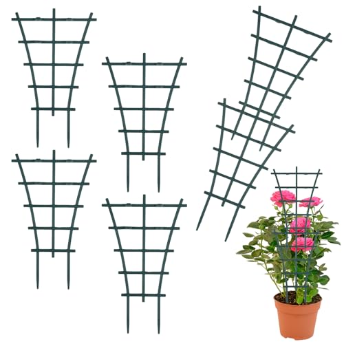 6 Stück Stapelbare Rankhilfe, Rankhilfen für Kletterpflanzen, Wiederverwendbare Garten Pflanzengitter, Rankhilfe Zimmerpflanzen, Klein Pflanzen Rankhilfe, für Kletterpflanzen Blumen(25cm)