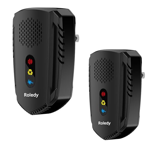 ROLEDY® 2025 Ultraschall Mäuseabwehr, Ultraschall Schädlingsbekämpfer 3 Arbeitsmodi, Dual-Frequenz, Effektiv gegen Mäuse, Ratten, Moskitos, Spinnen, Motten, Ameisen – Insektenvernichter – 2 Stück