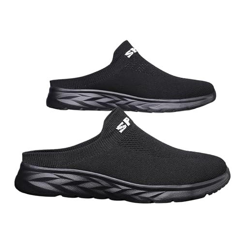 Damen Herren Clogs Hausschuhe Air Cushion Slip On Walking Orthopädische Schuhe Freizeit Mesh Atmungsaktiv Halboffene Pantoletten Walkingschuhe Leicht Bequem Schlupfschuhe Gartenschuhe