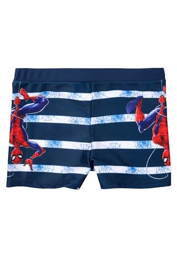 Marvel Spiderman Badehose für Jungen - Kinder Schwimmhose Badekleidung Hose Blau (DE/NL/SE/PL, Numerisch, 122, 128, Regular, Blau)