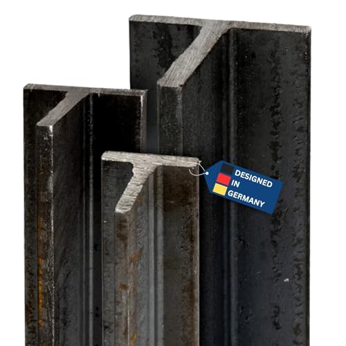 TJ T-Profil S235 Stahl I 40 x 40 x 5 mm Länge 2000 mm I ST37 Standard Stahlprofil I T-Schiene schwarz gewalzt I Stahlschiene für Bauwesen, Maschinenbau, Stahlkonstruktionen, Rahmenbau uvm