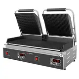 GGM Gastro | DKGJ542 | Kontaktgrill - 3,6 kW - Digital - oben & unten Gerillt - Grillfläche: 480x230mm