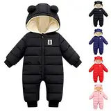 Haokaini Unisex Baby Schneeanzug Kapuzenoverall Wintermantel Langarm Strampler Kleidung Dicke Jacke Outwear für Kleinkind Jungen Mädchen