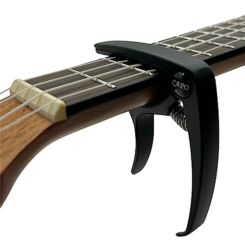 Kapodaster, Capo Gitarre, Kapodaster für Gitarre,Trigger Kapodaster Capotastos für akustische E-Gitarren und Ukulele, Material Zinklegierung, Schwarz