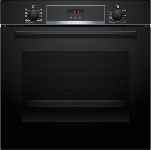 Bosch HBA534BB3, Einbauherd, EcoClean: Reinigung der Rückwand ohne Reinigungsmittel, LED-Display rot, schwarz, 60 x 60 cm