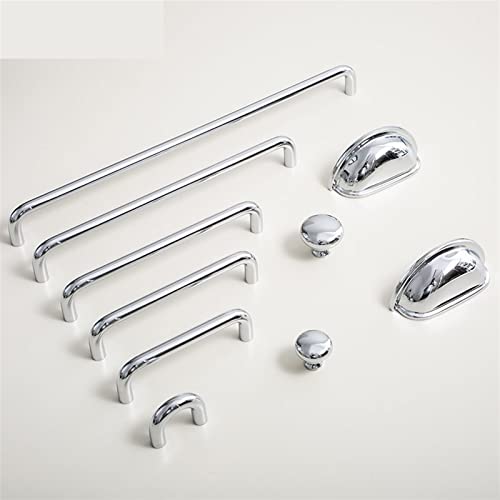ASPROD Messing glänzend verchromt lange Möbelgriffe Kleiderschrank Küchenschrank Garderobe Nachtschrank Griff Schuhschränke 1St Möbel-Accessoires (Color : C-4986-320mm-chrome)