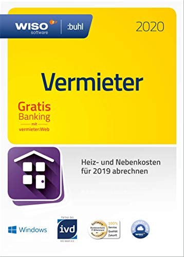 WISO Vermieter: Win 2020 - Mietneben- und Heizkosten korrekt abrechnen 2019 | PC Aktivierungscode per Email