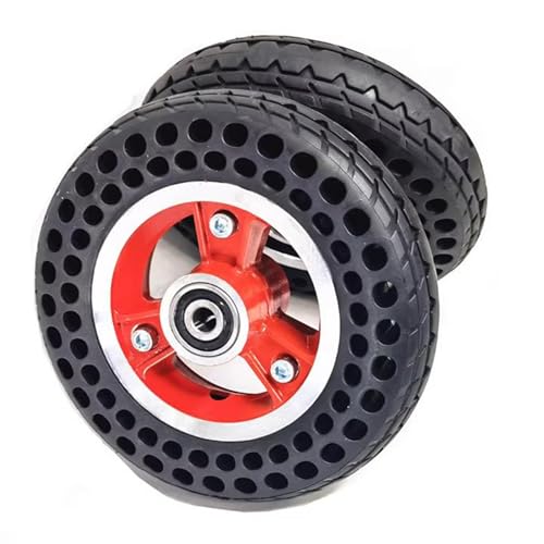 Vorderradbaugruppe für Elektrorollstühle, 7×2 Waben-Vollgummireifen mit Aluminiumnabe, Power Wheel-Ersatzteile, Lager: 8 mm/10 mm