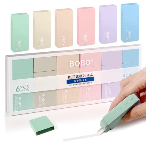 Korrekturroller 6 Stück,Correction Tape,Correction Tape, Korrekturmaus Klein,Schulsachen Aesthetic , Korrekturroller Aesthetic Mini Korrekturroller,für Studenten Kinder, Büro Heimbüro Oder Schule