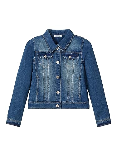 NAME IT Mädchen Nitstar Rika Dnm Jacket Nmt Noos Jacke, Medium Blue Denim, 104 EU