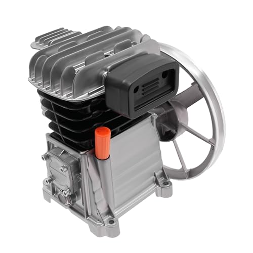 2HP Luftkompressor Pumpenkopf 960 U/Min Kompressor Aggregat mit 2 Zylindern+Schalldämpfer+Beatmungsgerät 170L/Min Kolben Kompressor Werkzeug für Gasförderung Synthese Kühlung