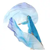 MUNAFIE Anbetungsfahnen 2 Stück Lobpreis Tanz Fahnen Halbkreis Bunte Flaggen mit Flexibel Fahnenstange für Tanzaufführung Kirche 6#WEISS-BLAU-MARINE