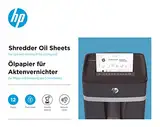 HP Ölpapier für Aktenvernichter, 12 Blatt, auf pflanzenbasis zur Pflege für Ihren Shredder, 9133