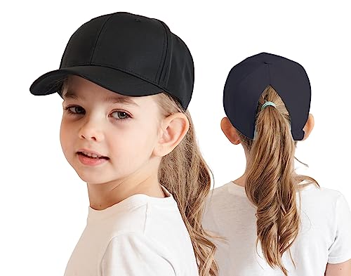 Cysocool Kinder Pferdeschwanz Baseballkappe 3-8 Jahre Mädchen Jungen Golf Visor Basecap Hut Sonnenblende Hut UV-Schutz Schirmmütze Sommermütze Junior Sommerhut Tennis Kappe Sonnenhut Visier UPF 50+