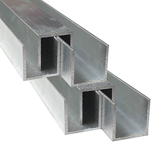 Alu U-Profil 20 x 20 x 20 x 1,5 mm Aluminium AlMgSi0,5 U-Stab Profil Aluprofil U-Stange (2, 50 cm)