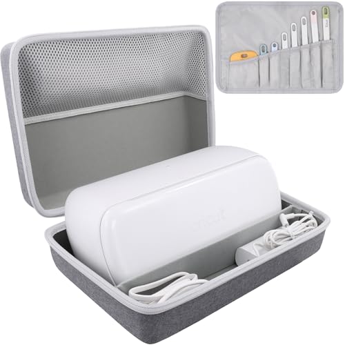 Khanka für Cricut Joy Xtra | Robuste Tragetasche für Smart Cutting Machine, Aufbewahrungstasche mit Tasche für Zubehör und Werkzeuge der Cricut Joy Xtra, nur Tasche (Grau)