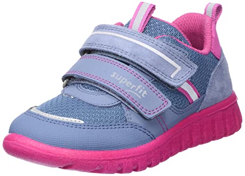 Superfit Mädchen Sport7 Mini Sneaker, Blau Pink 8020, 34 EU