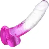 19cm kleiner gummi natur dildo echt G-Spot Penis realistischer didloschwanz für frauen mit saugnapf groß für analdilos.herren sex spielzeug für männer transparent und paare anfänger