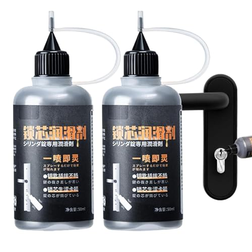 Long Lasting Hinge Lubricating Powder, 50ml Graphite Powder Lubricant, Lubricant Lock Cylinder Lubricant, Graphite Powder Lubricant, For Locking Cylinders Sliding Doors Rigid Hinges (2pcs)