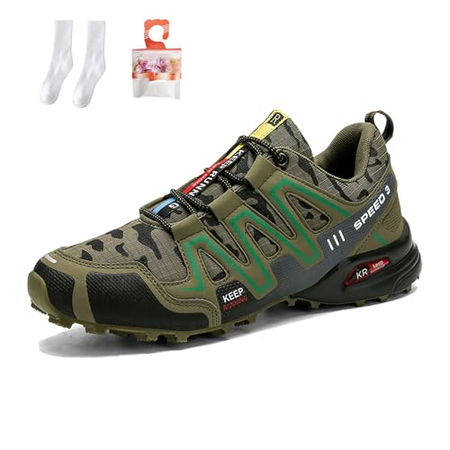 Qosigote Orthopädischer Lauf- & Wanderschuh - Terragrip - Unisex, Keep Running Speed 3, Ortho Trekking Schuhe Herren, Leichte Trekkingschuhe, Herren Outdoor Schuhe (I,45)
