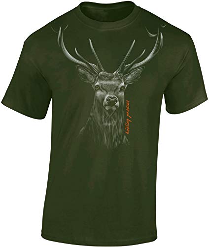 Jäger T-Shirt Männer - Hunting Passion - Jagd Tshirt Herren - Geschenk Kleidung Zubehör (Army XL)