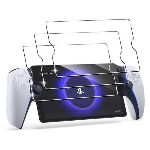 Heioloo 3 Stück Schutzfolie für Sony PS5 PlayStation Portal Panzerglas Displayschutzfolie, 9H Härte Schutzglas, Anti-Bläschen Panzerfolie, Ultra-klar, Anti-Kratzen