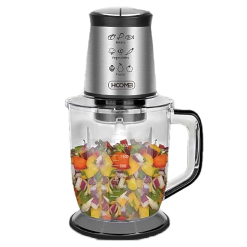 Elektrischer Zerkleinerer für die Küche, 1,5 ml, 400 W, für Obst, Fleisch, Gemüse, Druckbetrieb + 2 Geschwindigkeitsmodi