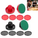 Tischhockey Set,Air Hockey Set,Air Hockey Pushers,Drücker für Air Hockey Tisch Spiel,Kinder für Air Hockey Tisch Spiel,Kunststoff Tisch Eishockey Set,4 Airhockey Schieber,4 Flanell,8 Pucks Tokaneit