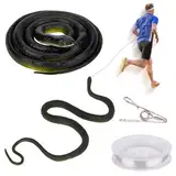 Vibbang Snake Prank with String Clip, Gummi Schlange Spielzeug, Schlangenstreich mit Schnurclip, Gummischlange, Fake Snake, Clip Schlange Streich Stuff für Necken Freunde