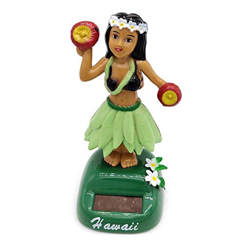 Liery Solartanz Hawaii Mädchen, 1pcs -Girl Solar Wackel Figur Hawaii Mädchen Solar Tanzen Für Fensterbank, Auto, Büro