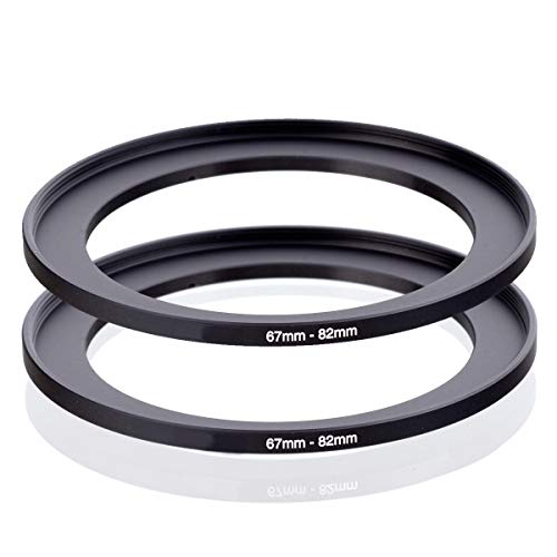 FANZR Step-Up-Ring (67-mm-82-mm-Filter), 67-mm-Objektiv auf 82-mm-Filter, Premium-Aluminium, 2 Stück