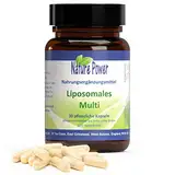 Liposomales Multi | Liposomales Pulver in Kapseln | Maximale Bioverfügbarkeit | 30 pflanzliche Kapseln | Für Vegetarier geeignet und gentechnikfrei | von NATURE POWER