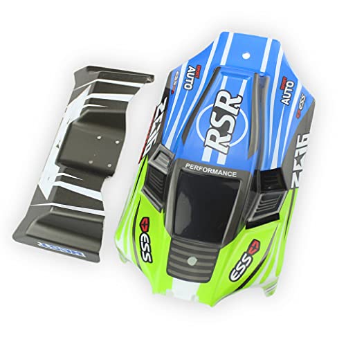 RCGOFOLLOW 1:14 RC Car Body Shell Dekoratives Modellfahrzeug Oberrahmen Leichte Ersatzteile Ersatz für WLtoy 144001 1335, Grün