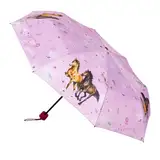 Die Spiegelburg - Taschenschirm - Rosa - Pferdefreunde - Handlicher Schirm - Polyester - ca. 55 cm eingefahren - ca. 98 cm ausgefahren