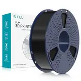 SUNLU PLA Plus 3D Drucker Filament, PLA+ Filament 1.75mm, sauber gewickeltes Filament, robustes 3D Filament, kompatibel mit 3D FDM Druckern, Maßgenauigkeit +/- 0.02 mm, 1kgSpule(2.2Pfund), Schwarz