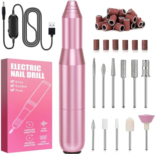 USB-Nagelfräse, tragbar, elektrisch, Maniküre- und Pediküre-Set, Maniküre und Pediküre, für Salon und Zuhause, Acryl- und Gel-Nägel, 25000 U/min