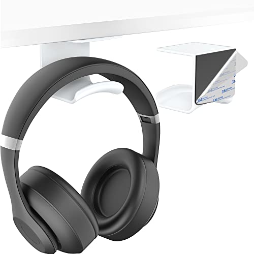 Cozycase Universal Headset Halterung Tisch - Kopfhörer Halter Wandhalterung Holder mit starkem Klebeband, Kopfhörerhalter Headset Ständer für die meisten Gaming Kopfhörer (Weiß)