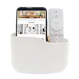 SUNFICON Self Adhesive Remote Control Holder Universal Media Player Controller Wall Mounted Remote Control Organiser Box Ivory