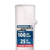 Verpackungsschaum 2 Rollen je 1m x 25m | 50m² Verpackungsmaterial 2mm PE-Schaum | Ideales Füllmaterial für Pakete & Umzugsmaterial als Möbelschutz | Schaumfolie als Polstermaterial