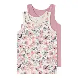 NAME IT Mädchen Nmftank Top 2p Nostalgia Flower Noos, Nostalgia Rose, 110