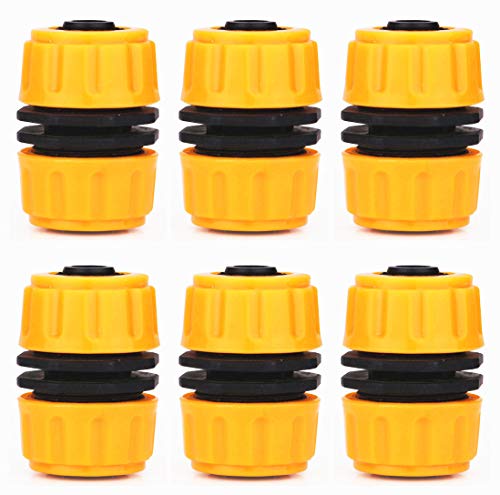 TOPWAYS® 6 Stück Reparator-Satz 13mm (1/2") - Schlauchadapter zum fur Schlauchreparatur schnell und einfach ohne Werkzeug