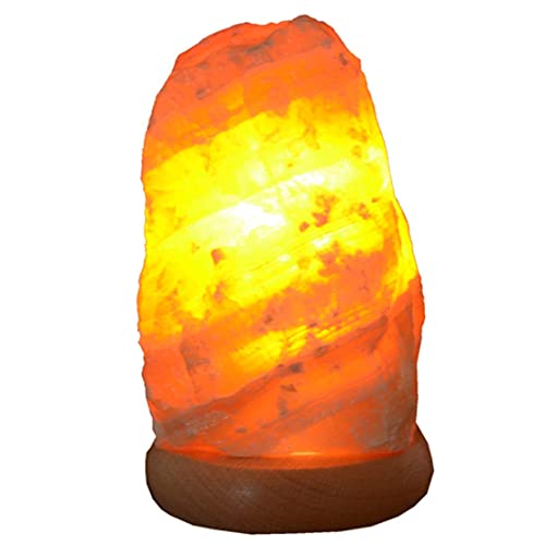 Calcit Lampe | Echte Orangencalcit Stein Leuchte | Edelstein Lampe Calcit orange | Rohstein beleuchtet |