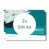 Fahrtenbuch DIN A6 | Finanzamtkonform für PKW | 80 Seiten mit Ausfüllhilfe | Fahrtenbücher 1er, 2er, 3er, 5er oder 10er Pack | zur Dokumentation geschäftlicher und privater Fahrten (2 Stück)