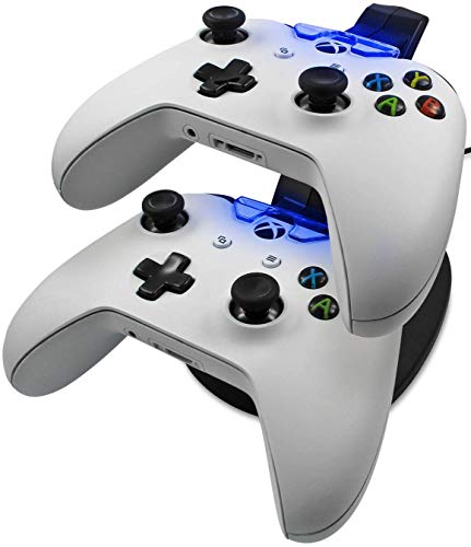 Eaxus® Ladestation für 2 x Xbox One Controller - Docking Station mit LED Beleuchtung