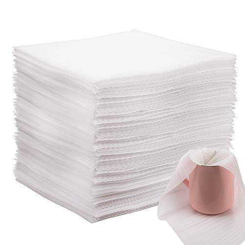 AIEX Schaumfolie Verpackung Seidenpapier Einpackpapier Umzug Packschaum für Kartons Umzug Geschirr Gläser Weinflaschen Versand(100 Stücke,12x12x0.02 Zoll)