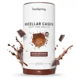 foodspring Micellar Casein Night Time Protein – Casein Protein Pulver mit Aminosäuren – 23g Protein pro Shake - Casein Proteinpulver - Kein fett & zuckerfrei (750g | Schokolade)